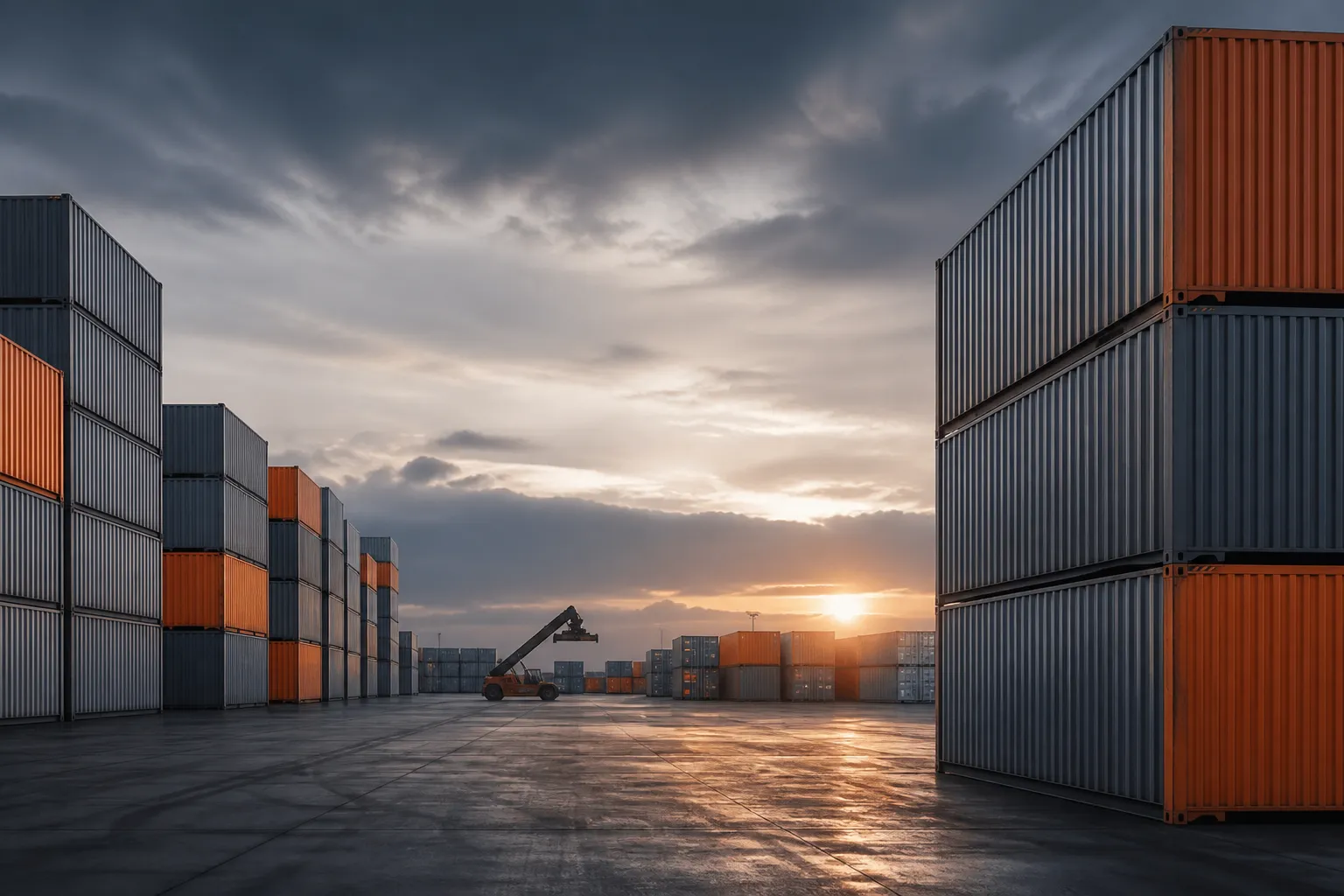 Regular container storage area
